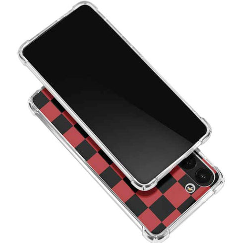 Red and Black Checkerboard Galaxy S24 FE Clear Case